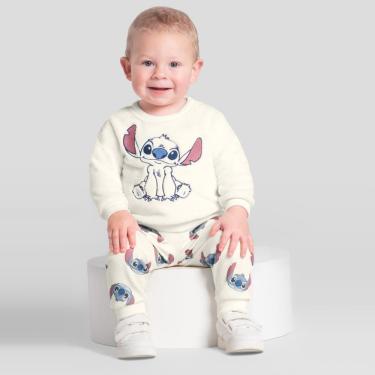 Imagem de Conjunto bebê unissex em moletom do Stitch Brandili Baby