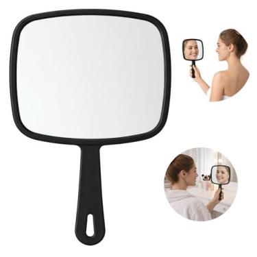 Imagem de Espelho de Mão Retangular Para Salão Cabelo Maquiagem - Ami, 2