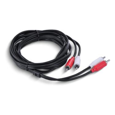Imagem de Cabo De áudio 2 Rca Macho Para 2 Rca Macho 28awg Puro Cobre 2 Metros - P2r-2