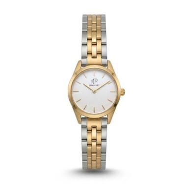 Imagem de Relógio Feminino Bicolor Elegante Delicado Pequeno New Port