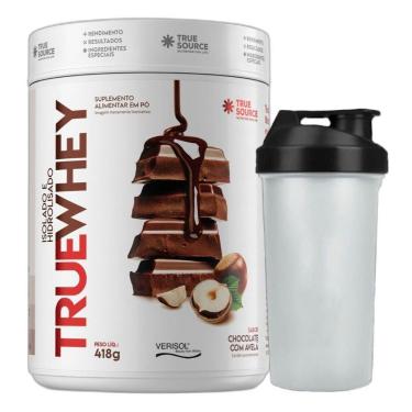 Imagem de Whey Protein Chocolate Avela 418g Coqueteleira - True Source-Unissex