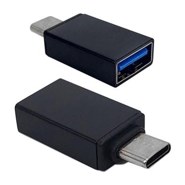 Imagem de Adaptador Tipo-c (macho) X Usb (fêmea) Gv Brasil, Preto - Adt.1092