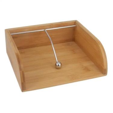 Imagem de Porta-Guardanapos TerraFusion em Bambu e Metal - Tout Decora