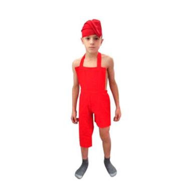 Imagem de Fantasia Saci Pererê Infantil Bebê Menino Roupa Tema Folclore Carnaval