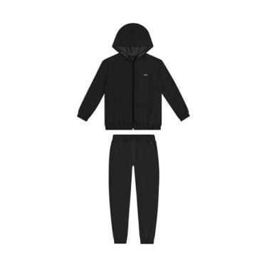 Imagem de Conjunto Longo Preto Menino Moletom Colorittá, 12, Preto