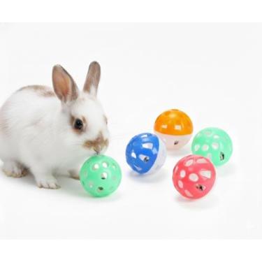 Imagem de Brinquedo Coelho Porquinho da india roedores Bolinha Interativa com Gu