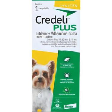 Imagem de Antipulgas Credeli Plus Cão De 1,4 A 2,8Kg - 56,25mg/2,11mg - Elanco