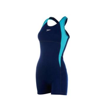 Imagem de Macaquinho de natação e hidroginástica cross speedo - marinho, Azul, M