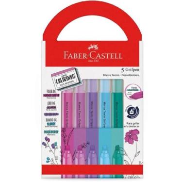 Imagem de Marca Texto Ponta Chanfrada Com Cheirinho 5 Cores FABER-CASTELL