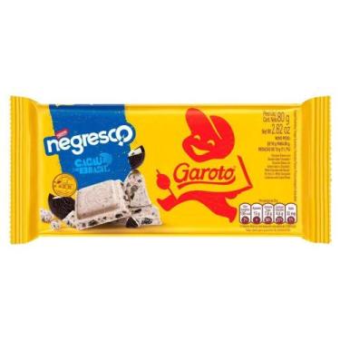 Imagem de Chocolate Garoto Tablete Branco com Biscoito Negresco 80g - Embalagem 