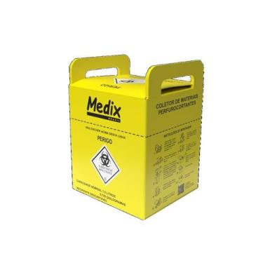 Imagem de Coletor Perfurocortante 1,5 Litros Medix - Descarte Seguro de Resíduos