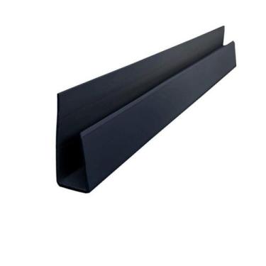 Imagem de Kit 75m de Acabamento Perfil "U" p/Forro PVC 3CMX3M Preto Bariri