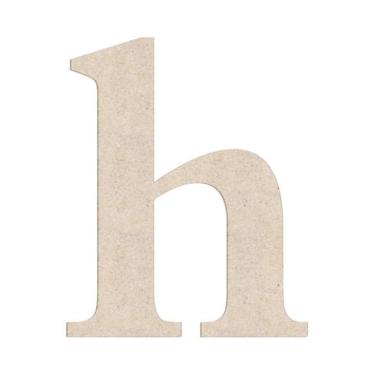 Imagem de Letra Monograma de Madeira H 30 cm para Artesanato, Sem Acabamento - M