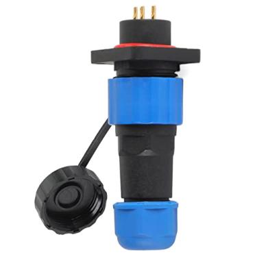 Imagem de Soquete de plugue à prova d'água, conector de alimentação quadrado M16x1,5mm Contatos de cobre SP16 Boa vedação para equipamentos eletrônicos(5 núcleos (250 V 5 A))