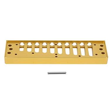 Imagem de Pente de gaita de liga de alumínio de 10 furos, pente de harpa blues, peça de gaita para Harmônica HOHNER SP20 (dourado)
