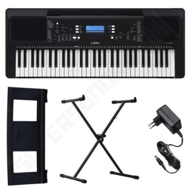 Imagem de Teclado Musical Arranjador Yamaha Psr-E373 Teclas Sensitivas + Suporte