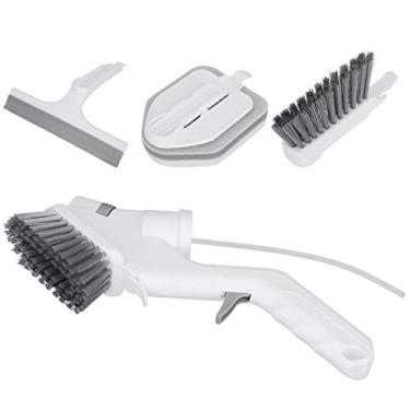 Imagem de Escova de limpeza, escova de limpeza ergonômica em spray, fendas antiderrapantes duráveis, janela para pias limpas de azulejos, limpeza doméstica de fogão a gás