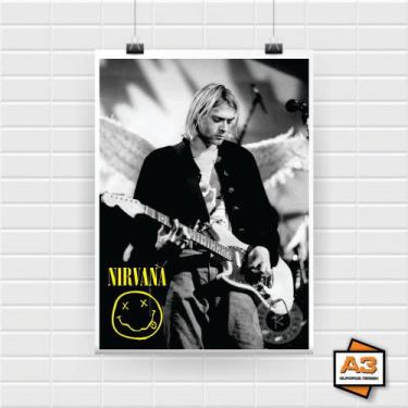 Imagem de Poster Adesivo Banda Nirvana A4 (21cm X 30cm) - A3 Posters