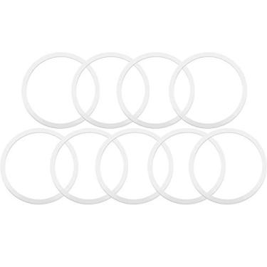 Imagem de Juntas de substituição Zonon 9 peças com bocal largo e vedação de silicone para vedação de vedação de vedação de substituição de bico largo, vedação à prova de vazamento transparente 9,5 cm