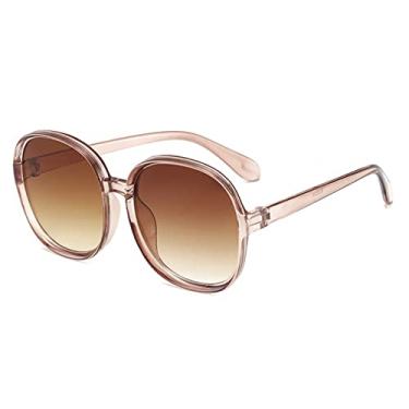 Imagem de Óculos de sol com armação redonda feminina designer retrô preto superdimensionado moda feminina condução ao ar livre, 3, china