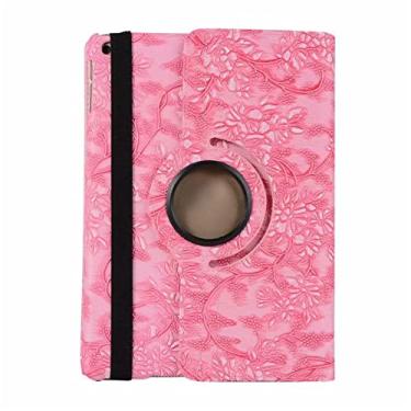 Imagem de ZiEuooo Capa de poliuretano retrô com rotação de 360 graus compatível com Apple Tablet Case para iPad 2 3 4 5 6 7 8 9 Th Gen Air 2 5 Mini 4 5 (iPad Mini 4 7.9, rosa)