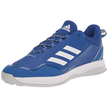 Imagem de adidas Icon 7 Turf Tênis de beisebol masculino, Equipe azul royal/prata metálica/prata metálica, 10