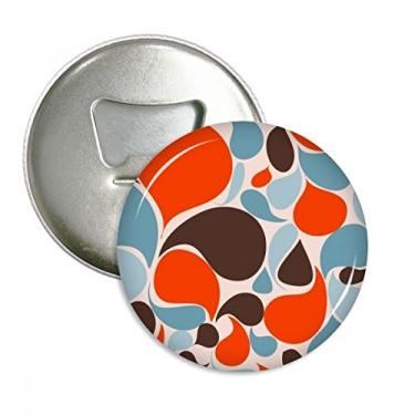 Imagem de Gotas de água coloridas abridor de garrafa ímã de geladeira emblema multifuncional