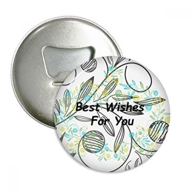 Imagem de Emblema multifuncional com emblema de ímã de geladeira com desenho de folhas frescas