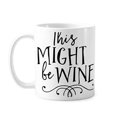 Imagem de Caneca This Might Be Wine Lace Design Cerâmica Café Porcelana Utensílios de Mesa