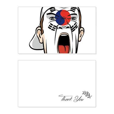 Imagem de Bandeira da Coreia para maquiagem facial boné gritando cartão de agradecimento papel de aniversário saudação casamento apreciação