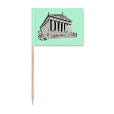 Imagem de Temple Classicism Divinity Temple Bandeiras de palito de dente Topper Decoração de festa