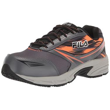 Imagem de Fila Men's Memory Meiera 2 Slip Resistant Composite Toe Trail Running Shoe Food Service, Castlerock/Black/Vibrant Orange, 12 D US