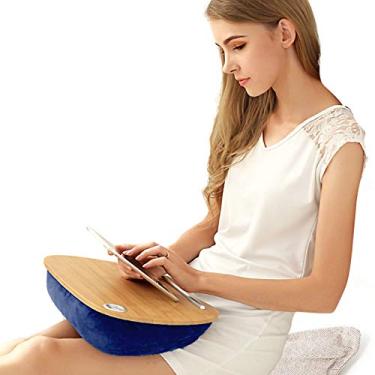 Imagem de Mesa de cama multifuncional, mesa de escrita portátil para aprendizado, mesa para laptop, suporte para laptop com encosto de cabeça ao ar livre, bandeja de colo almofadada para casa ao ar livre (#0, #1)