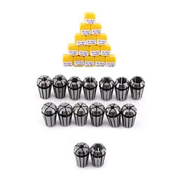 Imagem de Conjunto de pinças de precisão ER11, mandril de pinça de mola, 1-7 mm e 1/8", 1/4" para máquina de gravação CNC e ferramenta de fixação de torno de fresagem