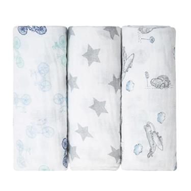 Imagem de Papi Textil Cueiro Swaddle Papi Soft Estampado 80Cm X 80Cm Contem 03 Un