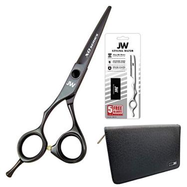 Imagem de JW XO Professional Conjunto de barbeador e tesoura de cabelo (12,7 cm de mão esquerda)