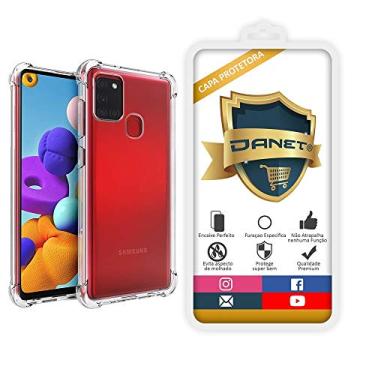 Imagem de Capa Protetora Para Samsung Galaxy A21s com Tela de 6.5" Polegadas Capinha Case Transparente Air Anti Impacto Prote��o De Silicone Flex�vel - Danet