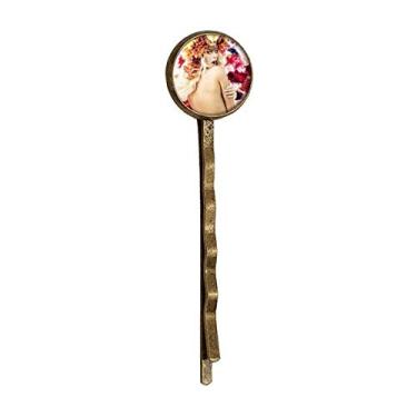 Imagem de Tiara de cabelo retrô com estampa de flores nuas