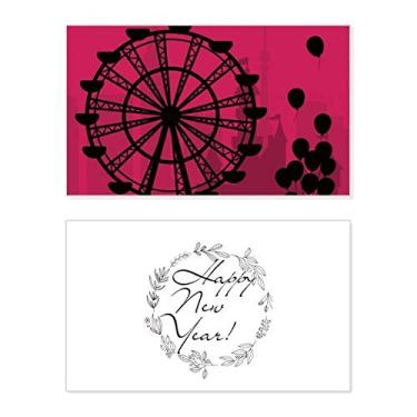 Imagem de Balão roda gigante parque de diversões ano novo festival cartão felicitações mensagem presente