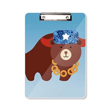 Imagem de Placa de suporte com estampa de urso com símbolo nacional da Rússia A4