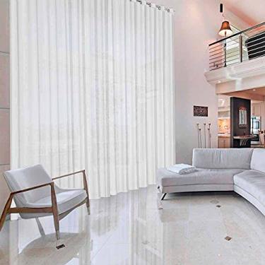 Imagem de Cortina Pé Direito Duplo Firenze 6,00m x 5,00m Ilhós Cromado (Branca)