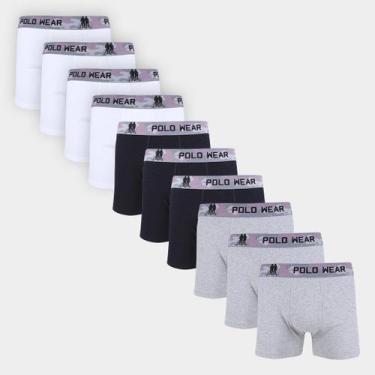 Imagem de Kit Cueca Boxer Polo Wear 10 Peças