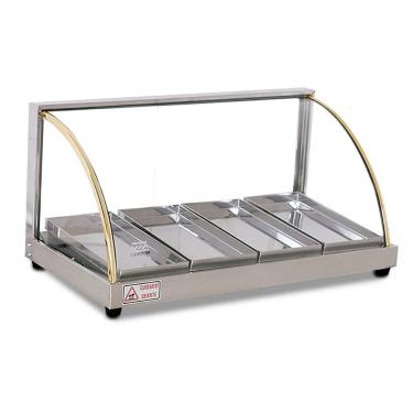 Imagem de Estufa Vitrine Elétrica Curva Quente 4 Bandejas Inox Tita