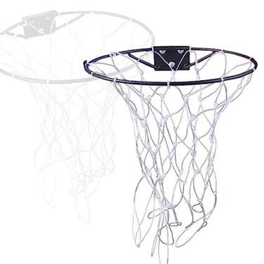 Imagem de Aro Basquete Cesta Aço 36cm Compatível com Bola Oficial 7 Basquete Com Rede Premium