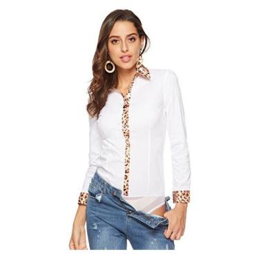Imagem de Camisa Social Body Feminina Manga Longa Ou Curta Tipo Colan
