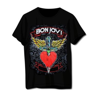 Imagem de Camiseta de Rock Bon Jovi Unissex Preta