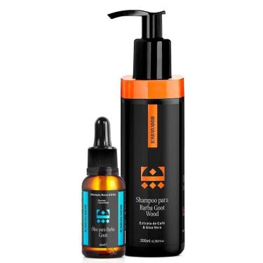 Imagem de Kit Óleo Para Barba Goot + Shampoo De Barba Goot Wood Embaixador 200Ml