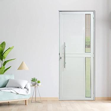 Imagem de Porta de Alumínio Lambril Seteira 210x80cm Lado Esquerdo 25 Premium Lux Esquadrias Branco