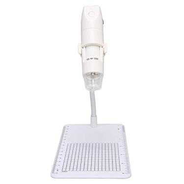 Imagem de Microscópio Digital Sem Fio, Ampliação de Zoom Portátil 50x 1000x Wi-fi/usb, 1080 P 8 Led Hd Mini Câmera de Microscópio de Bolso, Compatível Com/ios/. (Branco)