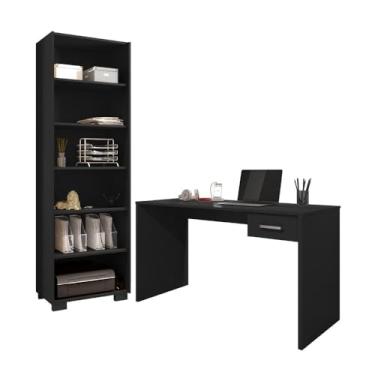 Imagem de Conjunto Escrivaninha e Livreiro Eloise Preto Trama